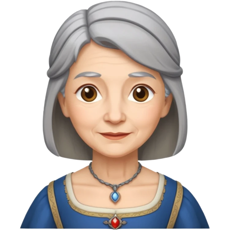 The kind and amiable grandmother in medieval fairy tales emoji
