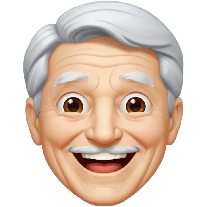 Laughing elderly superman emoji