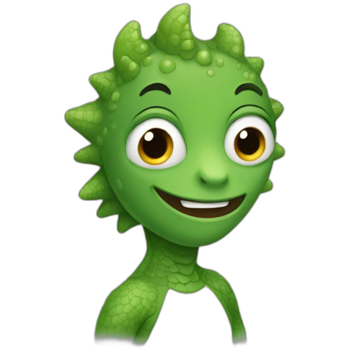 Human-with-a-face-of-lizard emoji