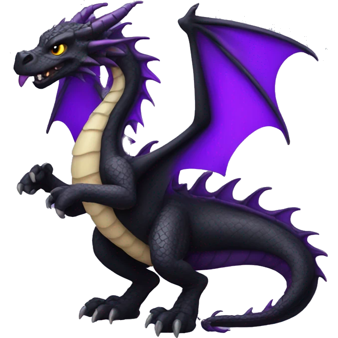 Black and purple dragon emoji