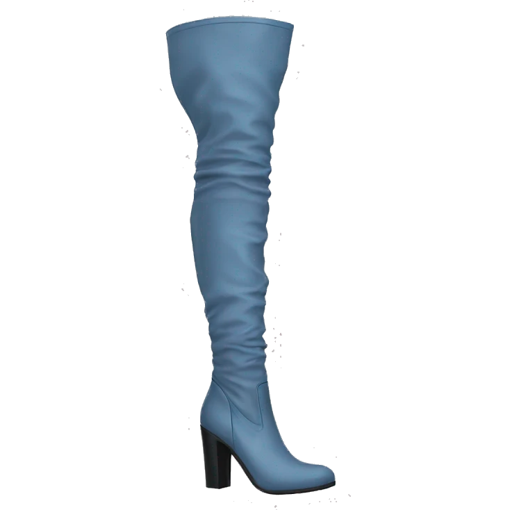 Dust blue thigh high boots emoji