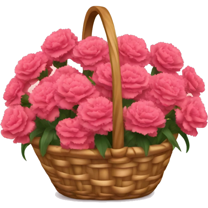 basket of carnations flowers emoji