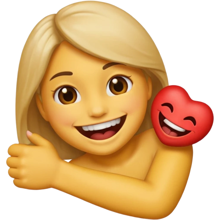 Emoji love biting an arm emoji