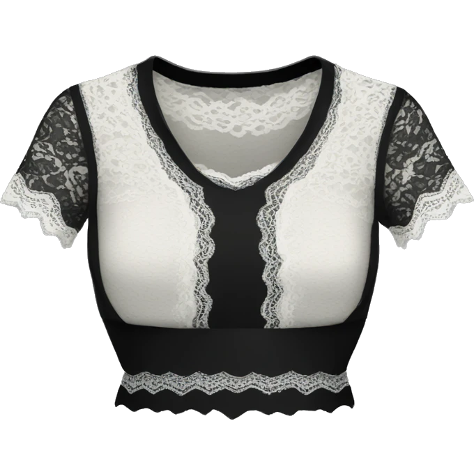 Black top with lace emoji