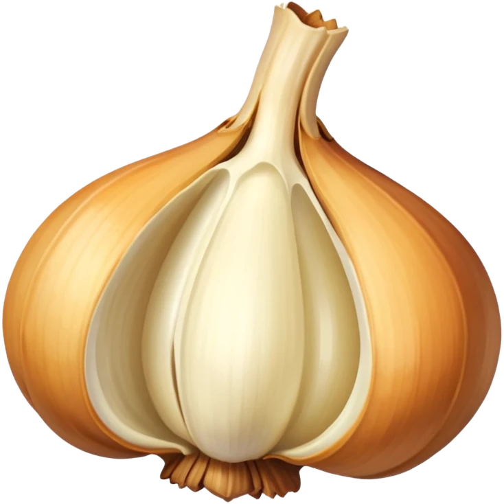 single peeled garlic clove  emoji