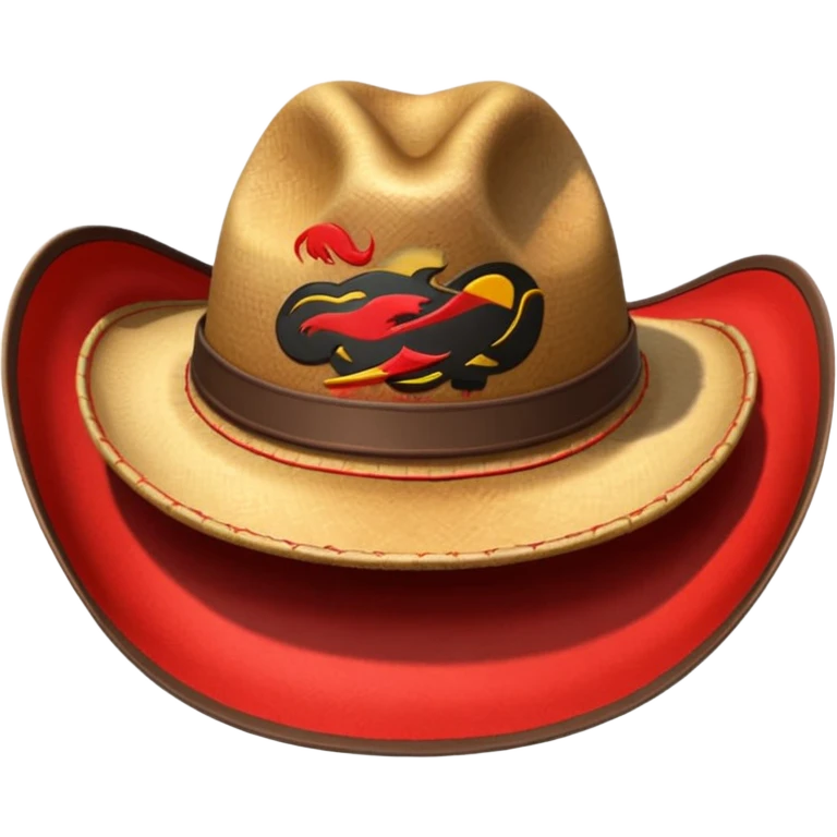 solo un sombrerito de explorador con detalles en rojo emoji