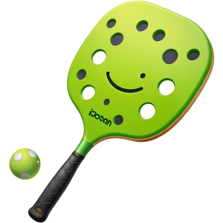 pickleball emoji, simple, bright, paddle and ball crossed emoji