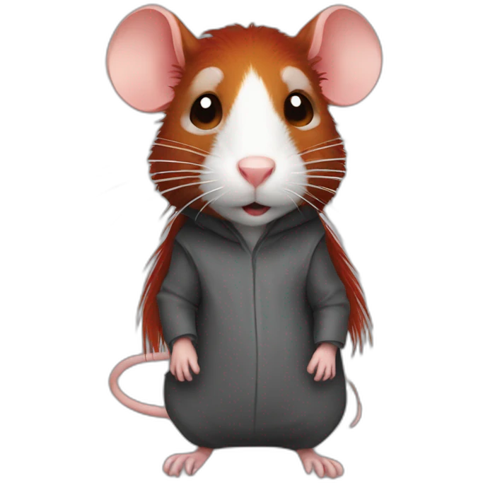 rat with long red hair emoji