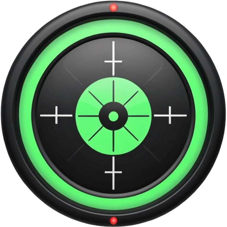Black sniper reticle emoji