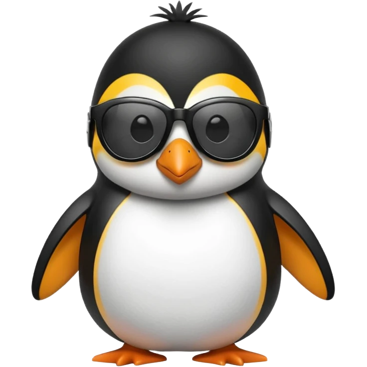 Penguin wearing shades and looking cool emoji