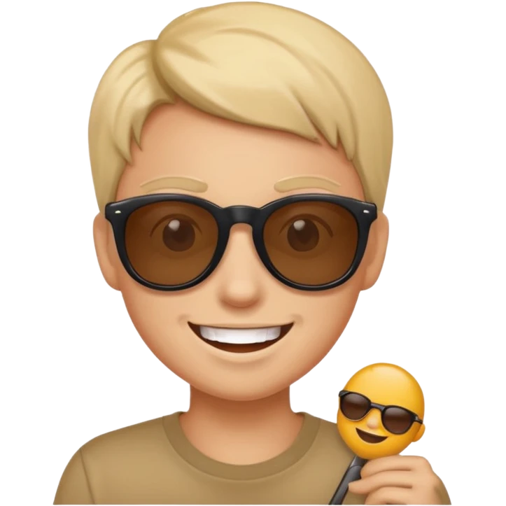 Naughty looking smile with sunglass  I mean  this kind of smile "😊" emoji