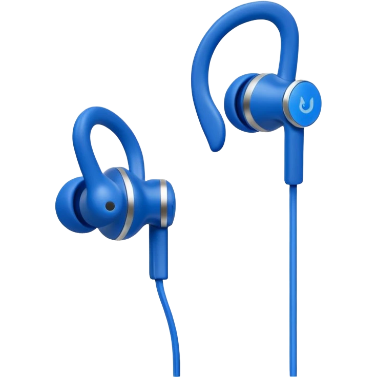 blue wired earbuds emoji