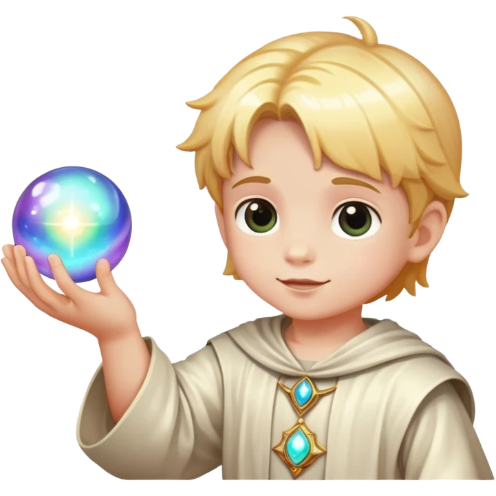 Ребёнок Сатурна и магического шара emoji