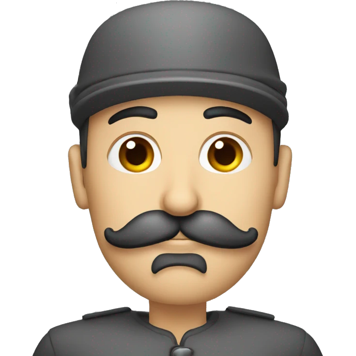 a turkish guy with a big mustache and a fez emoji