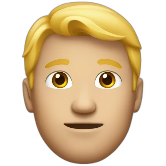 red face blond man emoji