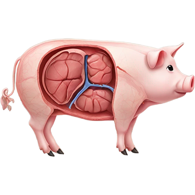 Cross section of a pig  emoji