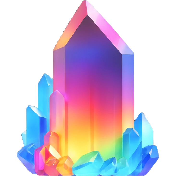 rainbow aura quartz crystal emoji