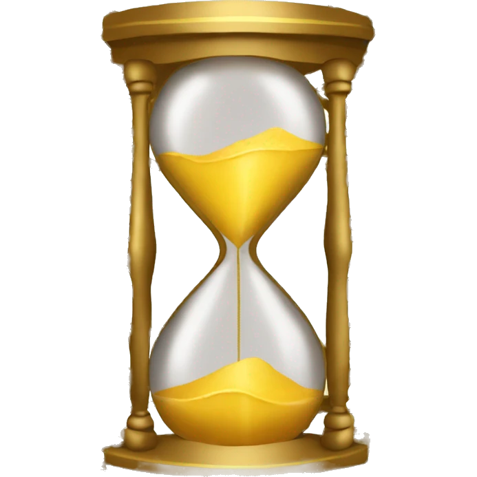 Gilded hourglass reflection of bars cafe emoji