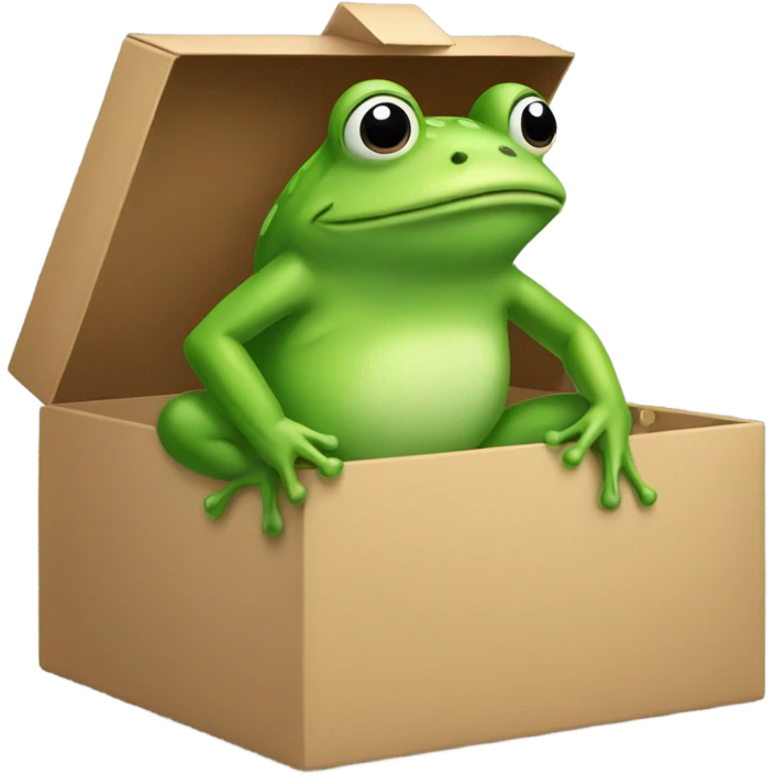 ￼Frog in a box  emoji