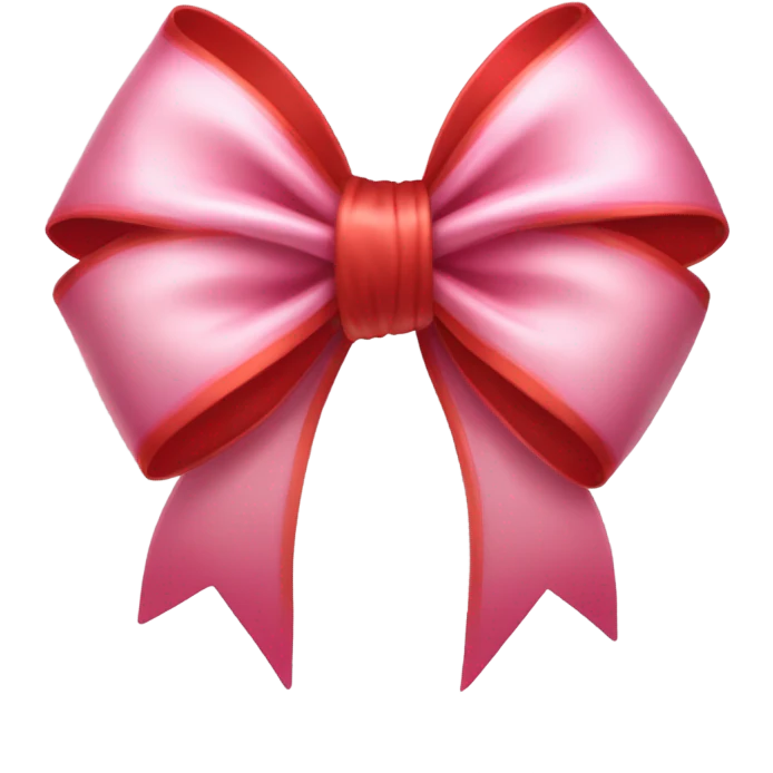 red and pink bow emoji