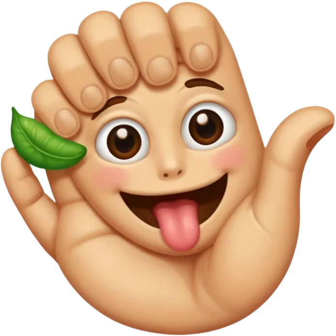 A hand flickig a booger emoji