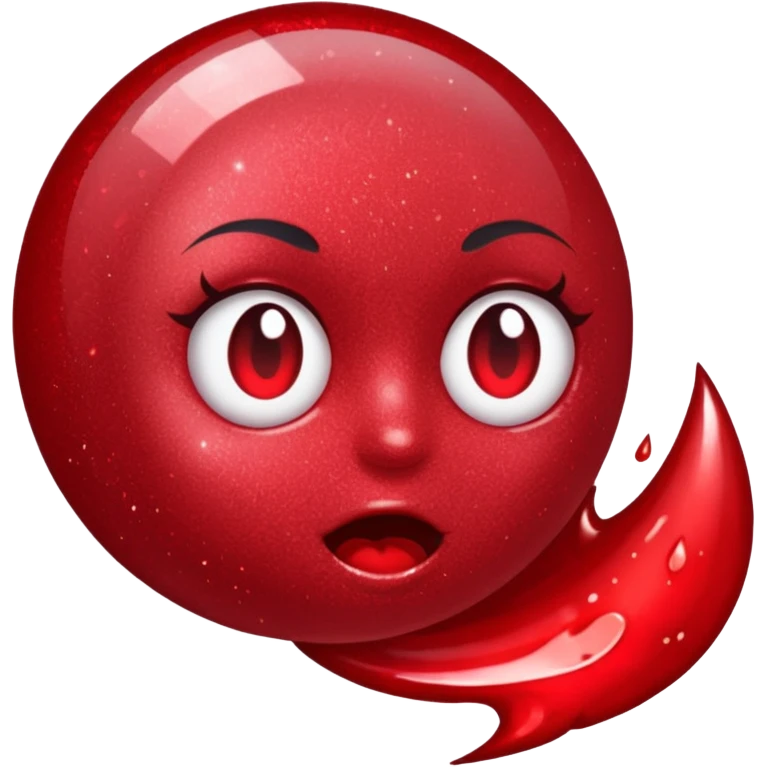 red glitter blood emoji