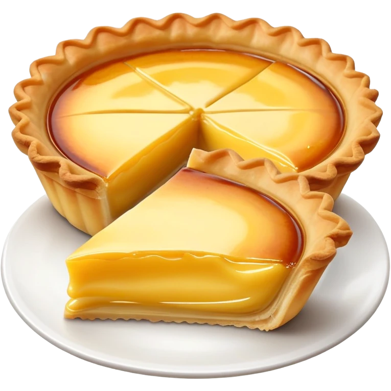 Gentle colored Hong Kong egg tart dessert emoji