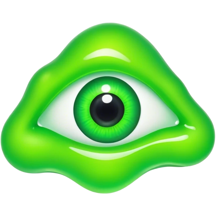 gummy neon melted eye emoji