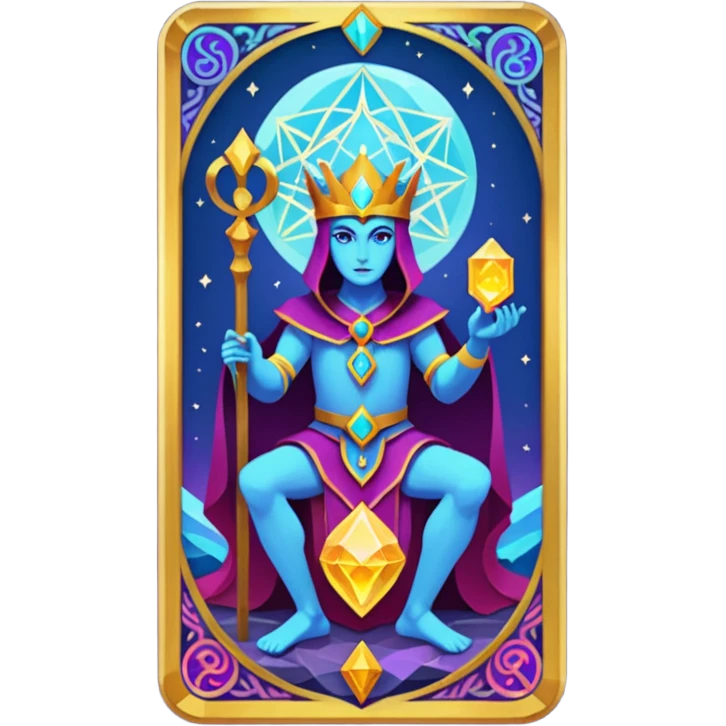 fantasy magic tarot card low poly emoji