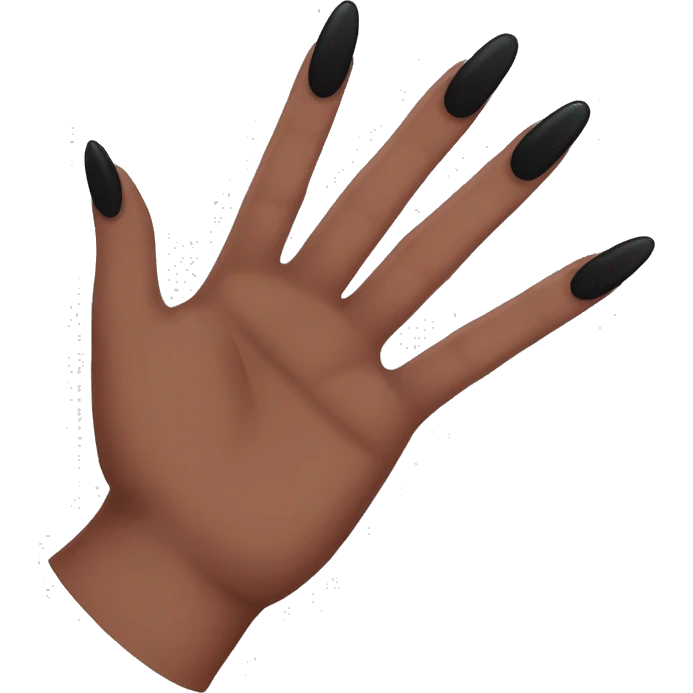 One Red hand with black long nails  emoji