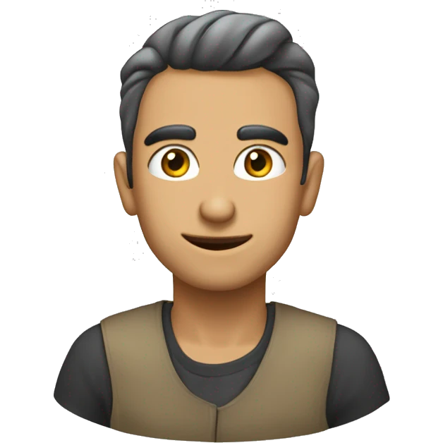 yeşil gözlü kahverengi saçlı emoji