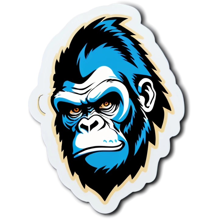 Gorilla giving side eye emoji