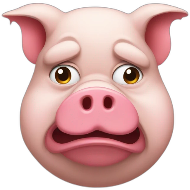The angry philosopher pig emoji