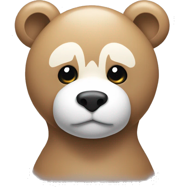 oso con corazón blanco emoji