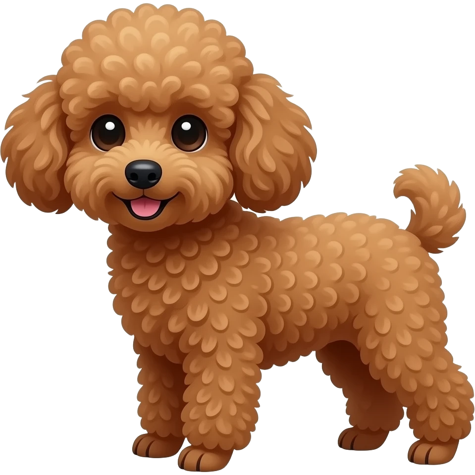 brown small poodle dg emoji