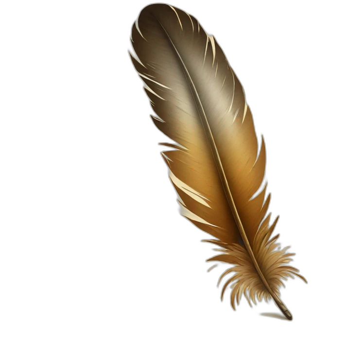 old paper and feather emoji