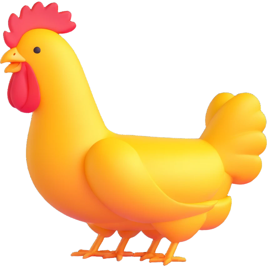 tank shaped like a chicken emoji