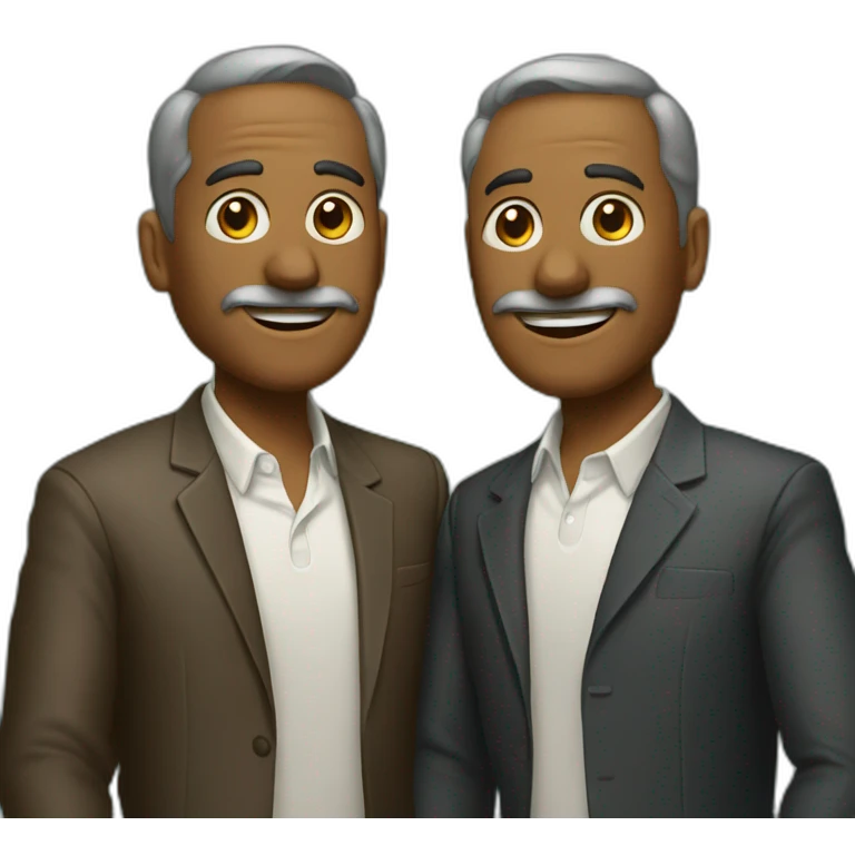 dos amigos teniendo una conversación emoji