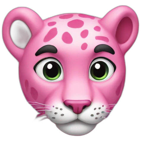 pink panther under cloud emoji