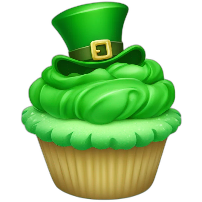 Happy st Patrick’s day cupcake emoji