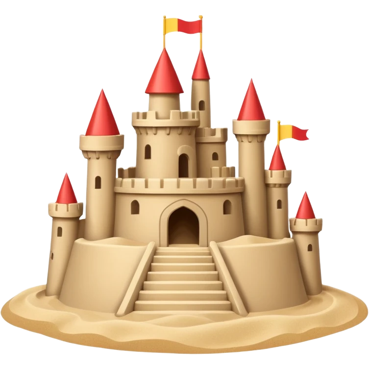sand castle on the beach emoji