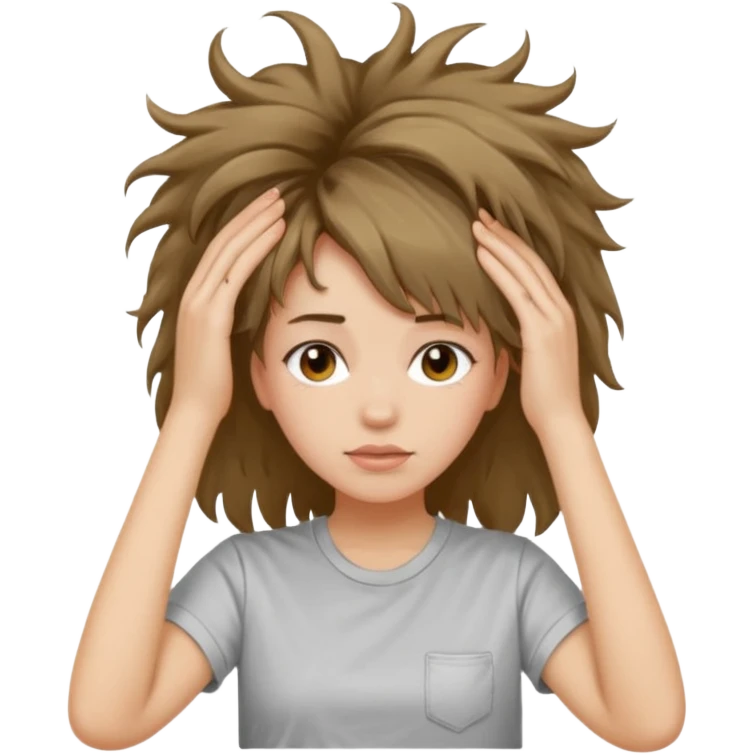 a foot placed on a girl's head emoji