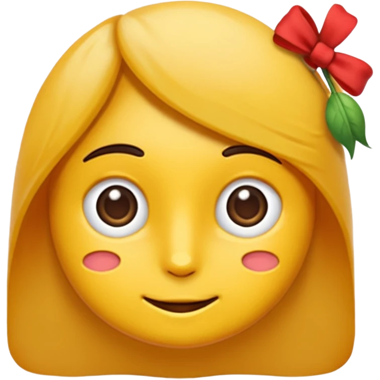 ایموجی گریه با پاپیون صورتی emoji