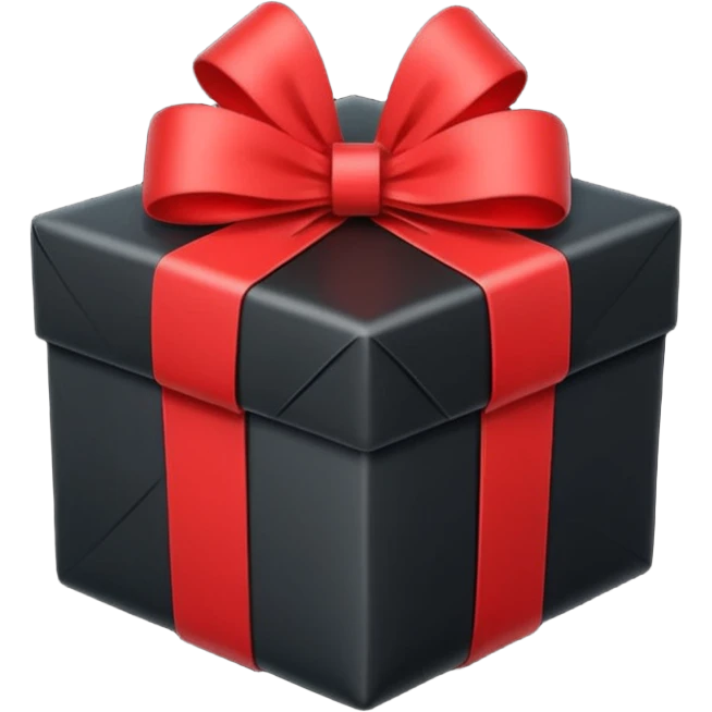 black gift emoji