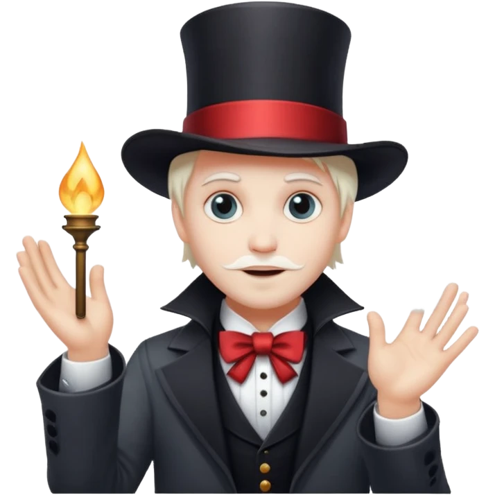 a magician who disappears into fog emoji