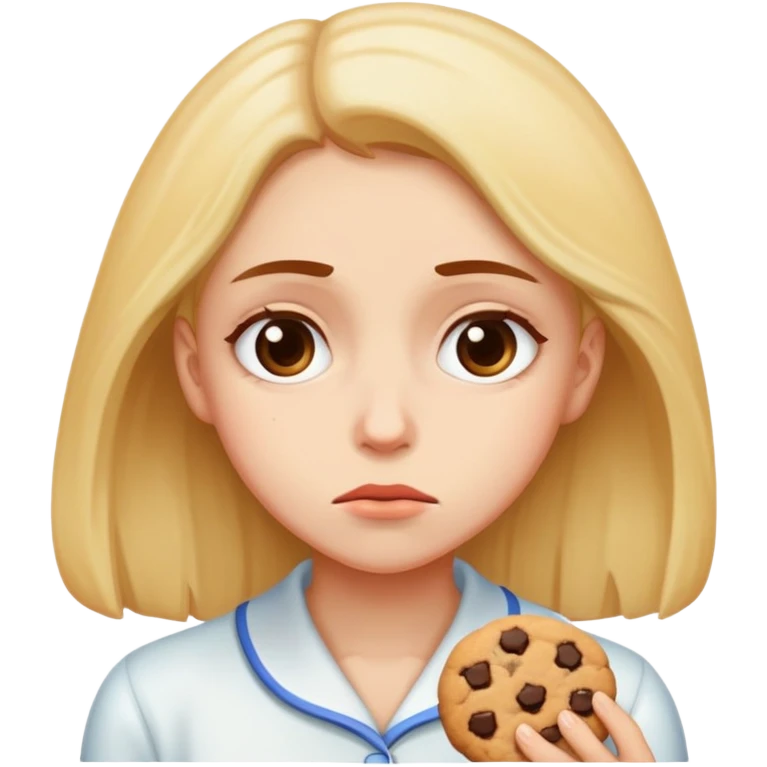 woman waiting hungry and sad  for cookie to be ready emoji