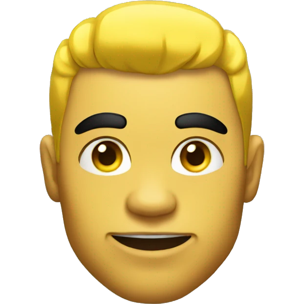 body builder with yellow skin and black hair  emoji