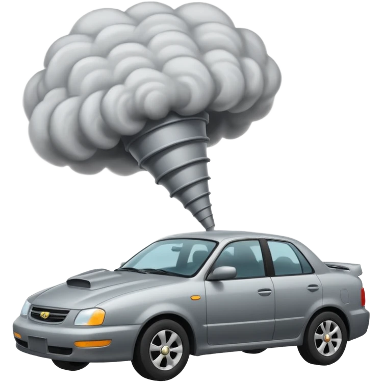 A tornado with a car emoji