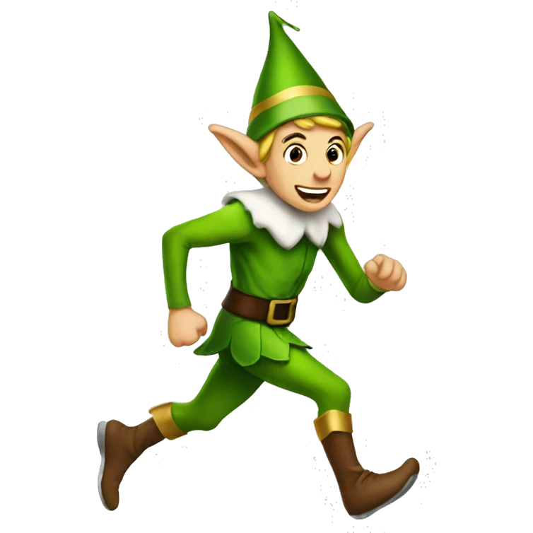 Running elf emoji