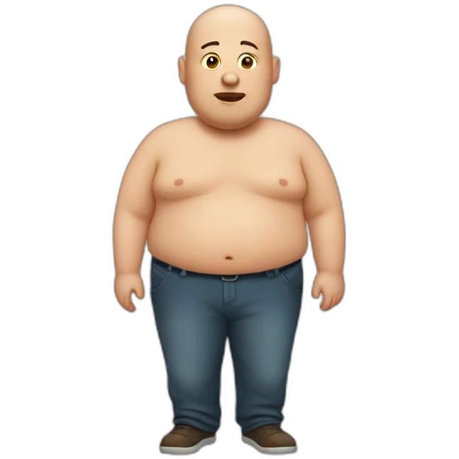 Obese bald man emoji